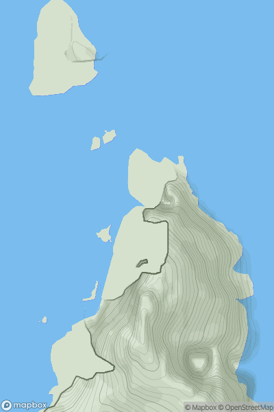 Thumbnail image for An t-Sail [St Kilda] showing contour plot for surrounding peak